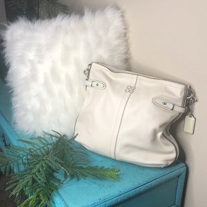 Authentic Coach Cream Shoulder Bag